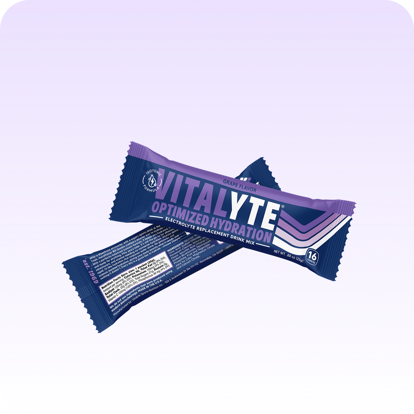 Grape On The Go Stick Pack - Electrolyte Powder Packets