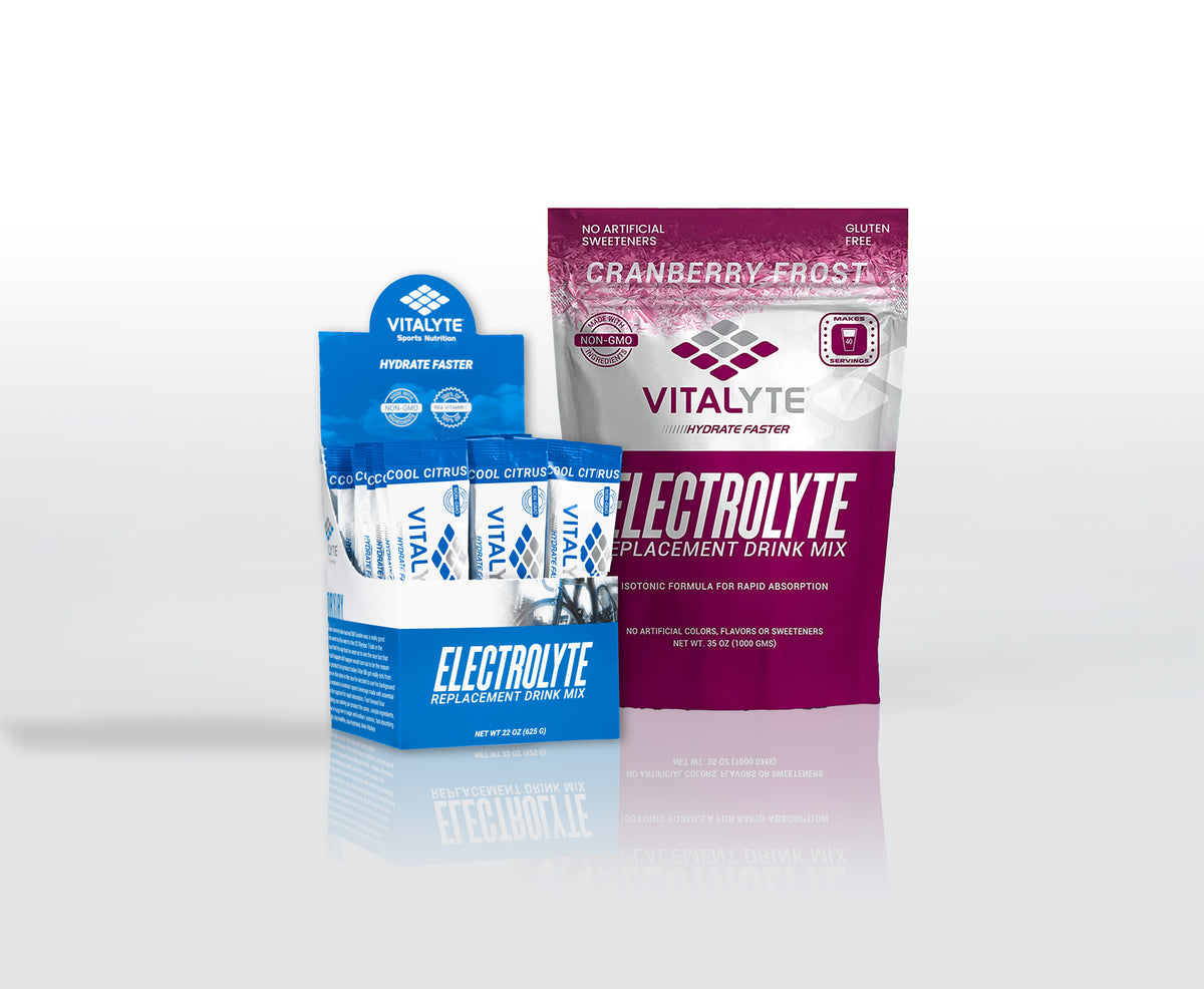 Vitalyte Electrolyte Powder Drink Mix Bundle, 1 Standup Pouch + 25 Count Packet, Cranberry & Citrus Flavor