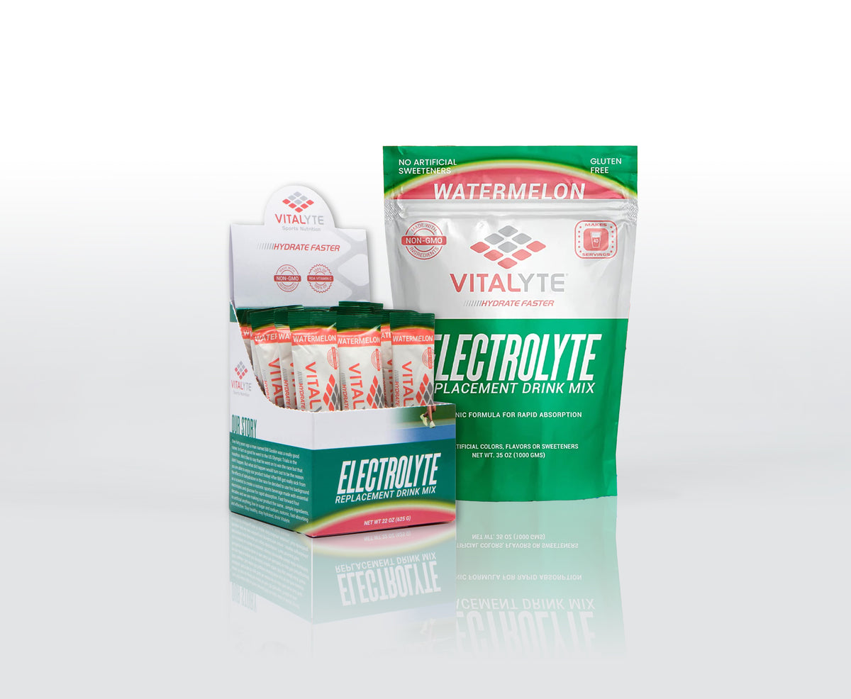 Vitalyte Electrolyte Powder Drink Mix Bundle, 1 Standup Pouch + 25 Count Packet, Watermelon Flavor