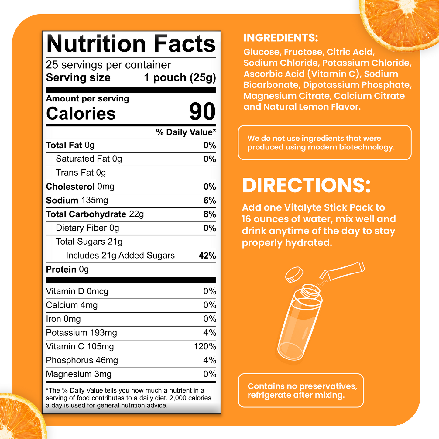 Orange Single-Serving Stick Pack | 25 ct