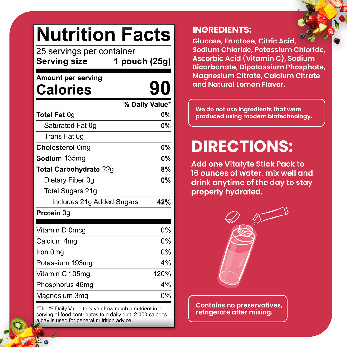 Fruit Punch Single-Serving Stick Pack | 25 ct