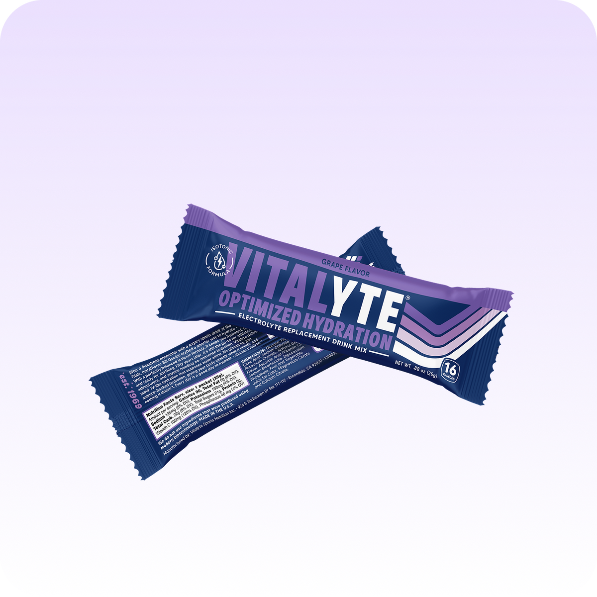 Grape On The Go Stick Pack - Electrolyte Powder Packets