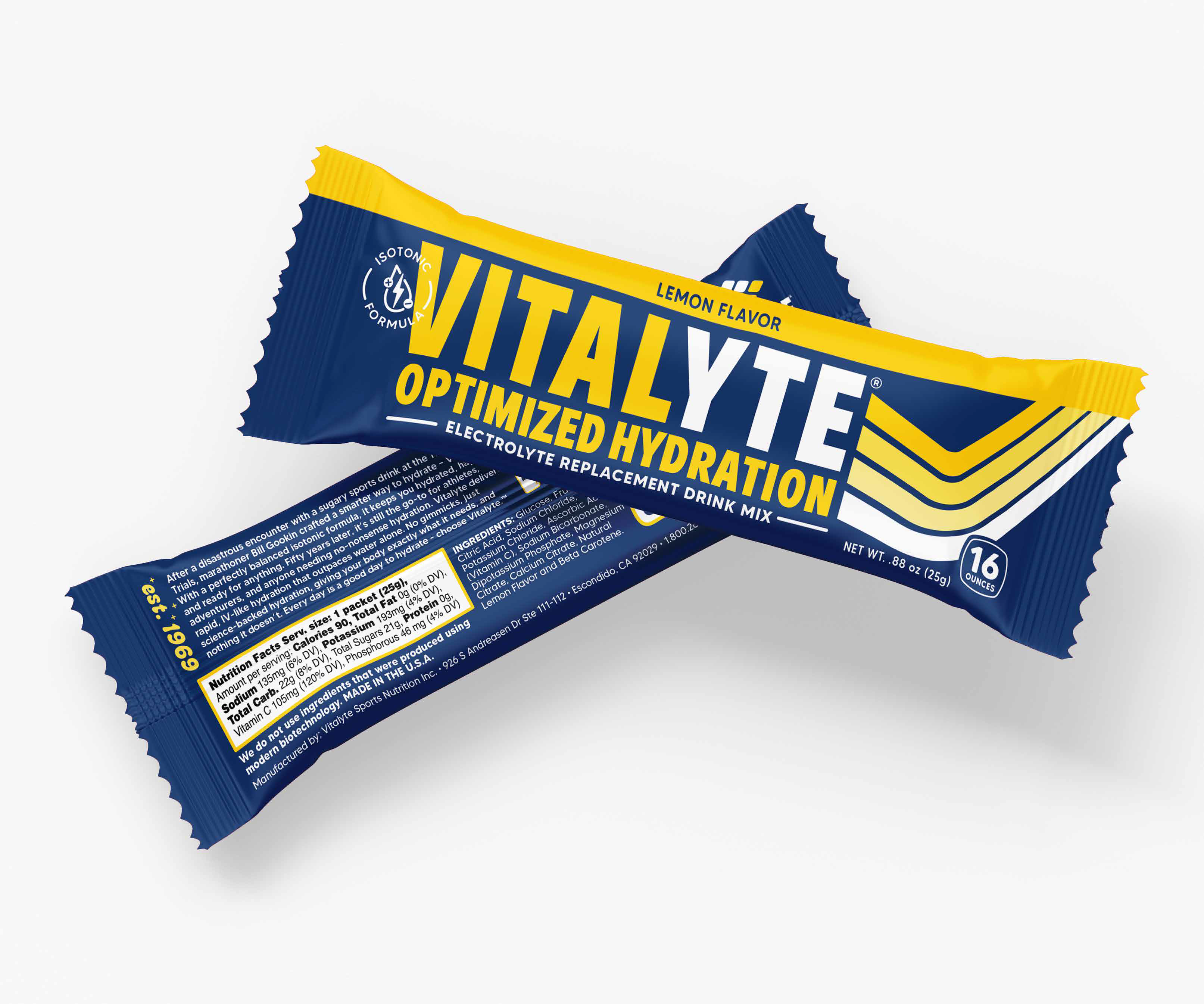 Lemon Electrolyte On The Go Stick Pack - Electrolyte Powder Packets