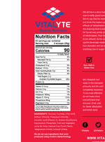 Vitalyte Electrolyte Replacement Drink Mix, 40 16 ounces per serving, Flavor: Fruit Punch