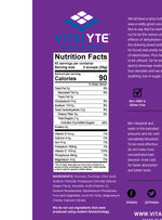 Vitalyte Electrolyte Replacement Drink Mix, 40 16 ounces per serving, Flavor: Grape