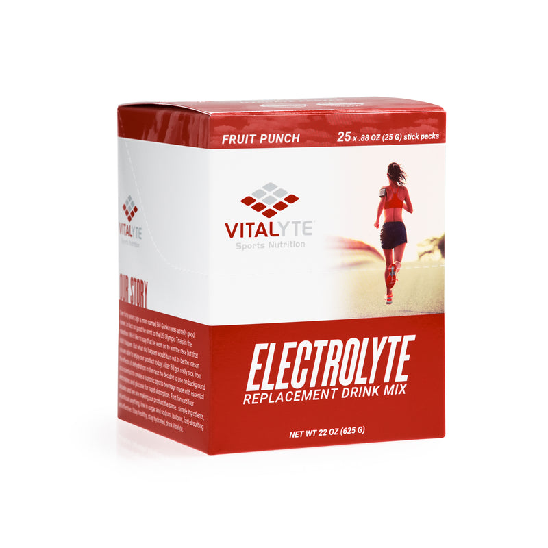 Vitalyte Electrolyte Replacement Drink Mix, 25 Single-Serving Stick Packs, Flavor: Fruit Punch